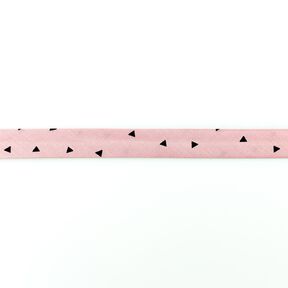 Nastro in sbieco triangoli [20 mm] – rosa/nero, 