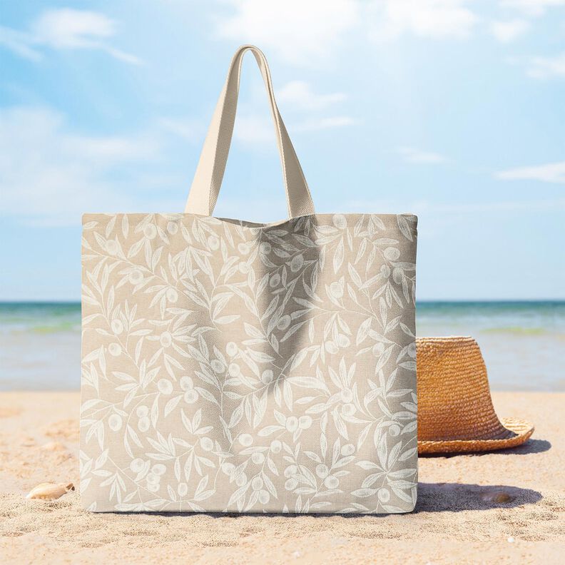 cotone rivestito Jacquard Olive ricoperte – naturale/beige chiaro,  image number 6