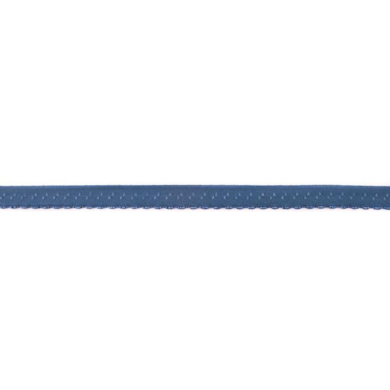 Fettuccia elastica pizzo [12 mm] – colore blu jeans,  image number 1