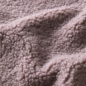 tessuto da tappezzeria Aspetto pelle di pecora – grigio malva, 