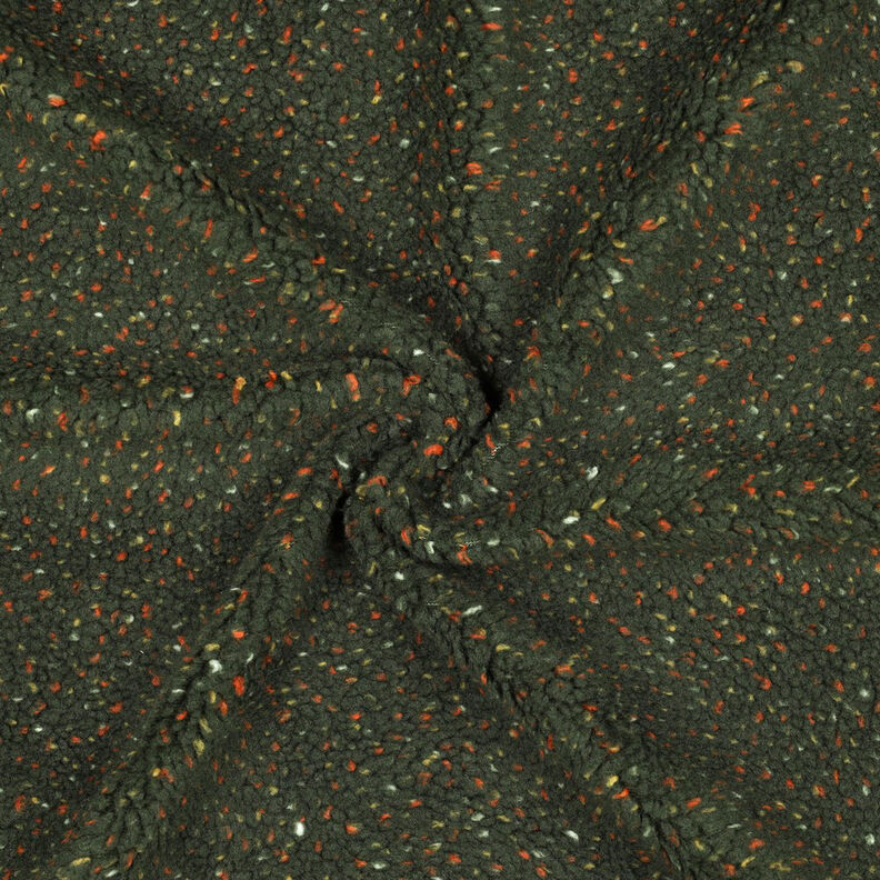 tessuto peluche tweed mélange | Poppy Fabrics – verde scuro, image number 3