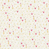 tessuto in cotone popeline Cuori e stelle – bianco lana/oro,  thumbnail number 1