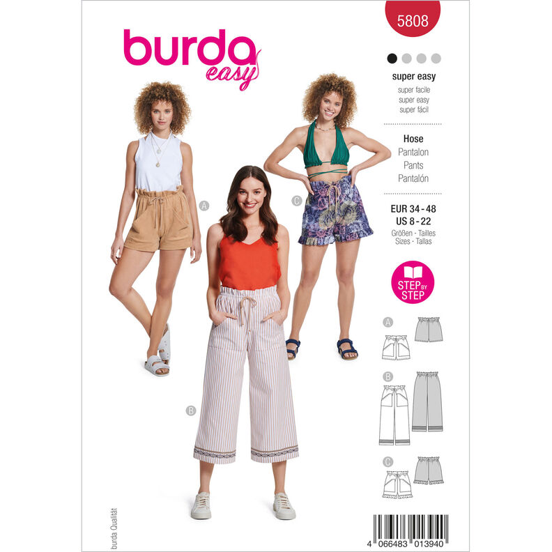 Pantaloni | Burda 5808 | 34-48,  image number 1