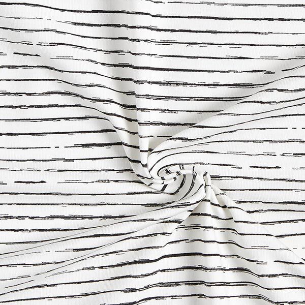 jersey di cotone strisce scarabocchiate – bianco lana,  image number 3