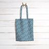 cotone rivestito Mini foglie astratte – blu oceano/bianco,  thumbnail number 8