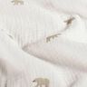 mussolina / tessuto doppio increspato Orso bianco – bianco,  thumbnail number 2
