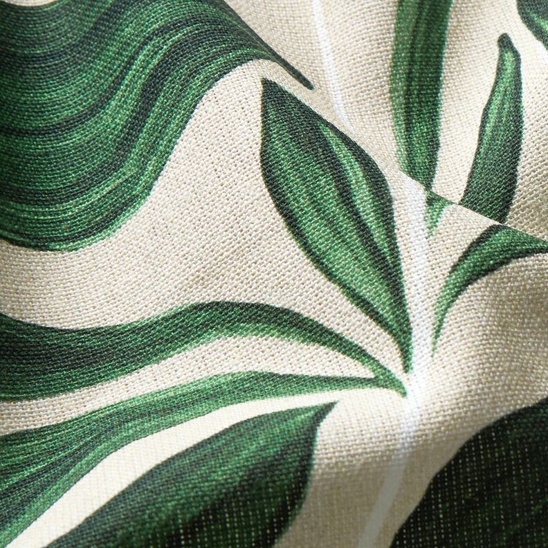 tessuto arredo tessuti canvas Piante sofisticate – verde scuro/naturale,  image number 6