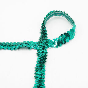 Bordo in paillettes elastiche [20 mm] – verde, 