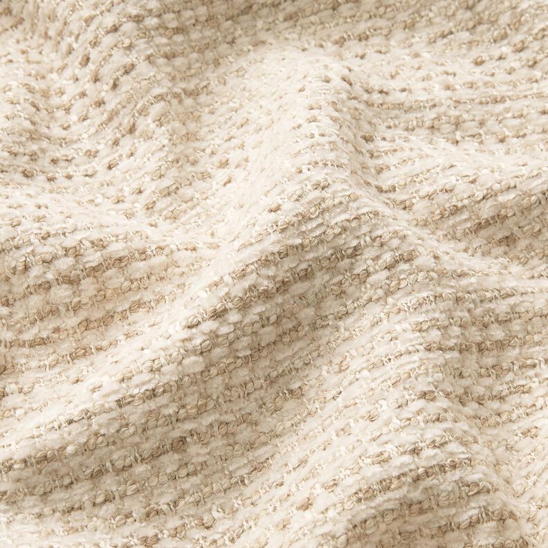 tessuto da tappezzeria Aspetto bouclé colorato – beige chiaro/anacardo, image number 2