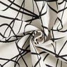 tessuto arredo Jacquard Linee astratte – avorio/nero,  thumbnail number 4