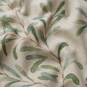tessuto arredo mezzo panama Vischio – naturale/verde, 