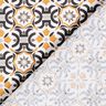 tessuto in cotone cretonne Motivo a piastrelle – bianco/nero,  thumbnail number 4