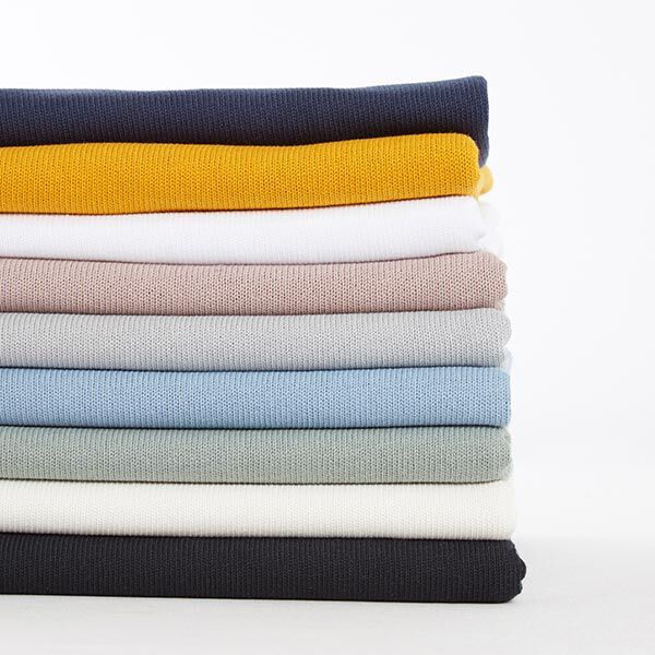 tessuto in maglia di cotone – grigio blu, image number 6