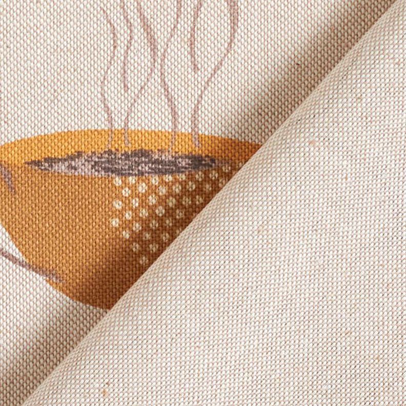 tessuto arredo mezzo panama Caffè – rosso carminio/naturale,  image number 4