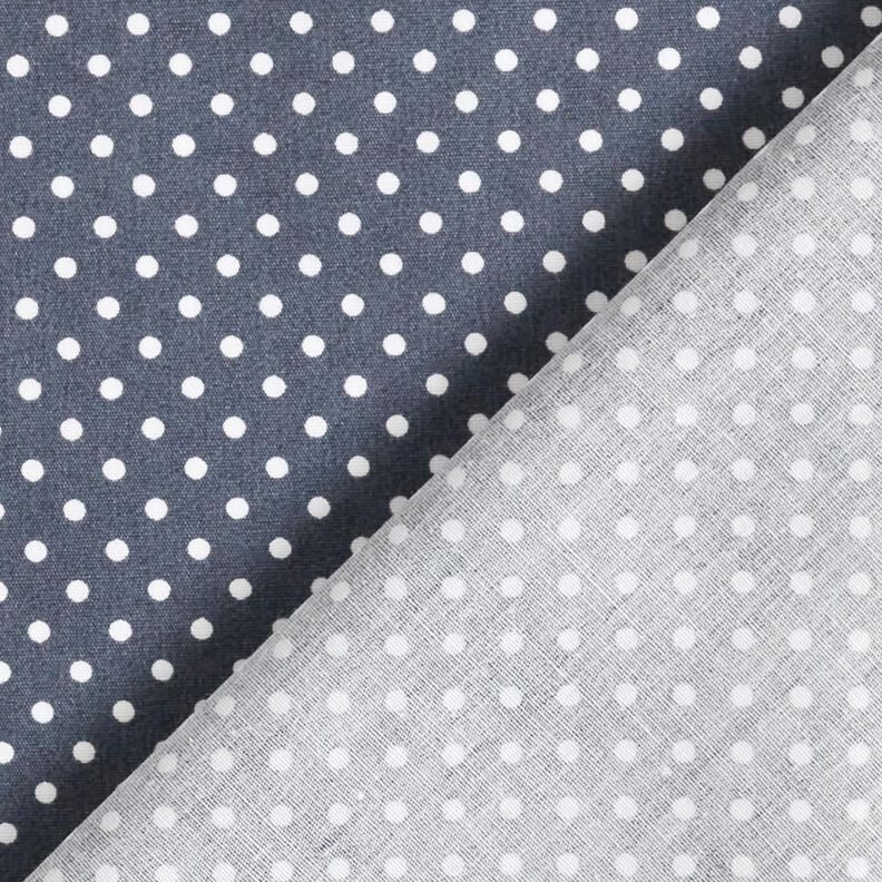 popeline di cotone Mini pois Polka – antracite/bianco,  image number 4