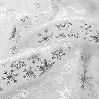 organza, fiocchi di neve – bianco, 