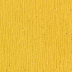 mussola di cotone, macchie dorate sparse – curry/oro, 