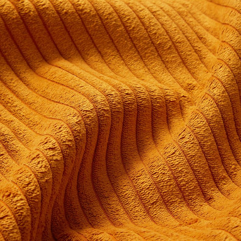 tessuto da tappezzeria Morbido velluto a coste – giallo curry, image number 3
