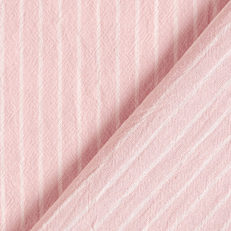 tessuto per camicette Misto cotone righe ampie – rosa/bianco lana,  image number 4