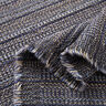 Tessuto per cappotto testurizzato filato glitterato – blu notte/duna,  thumbnail number 3