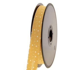Nastro in sbieco stelle Cotone bio [20 mm] – senape, 