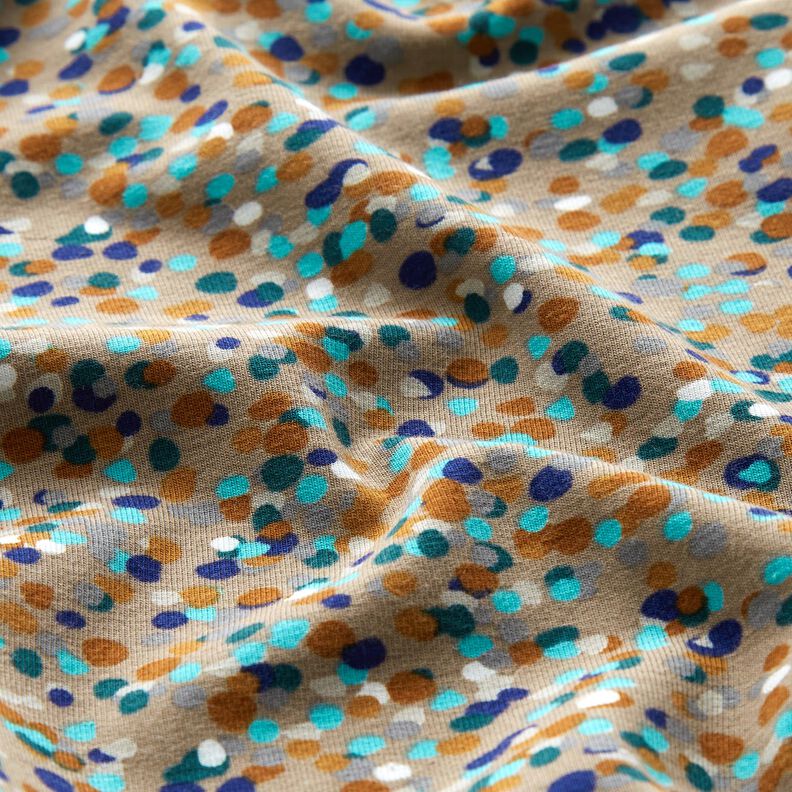 jersey di cotone Coriandoli colorati – duna/abete blu,  image number 2