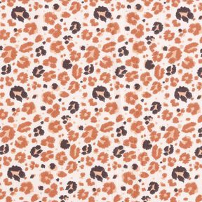 tessuto in cotone cretonne grandi macchie di leopardo – rame/beige chiaro, 