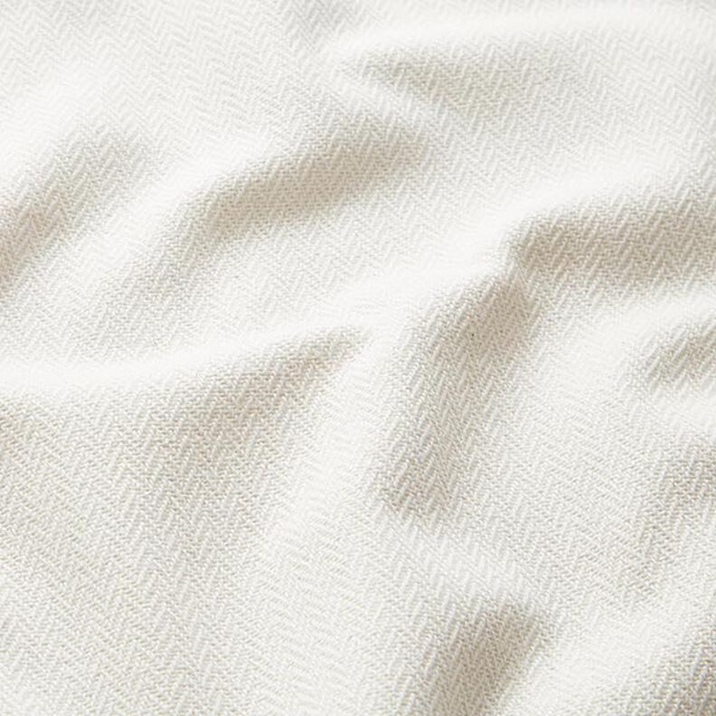 tessuto arredo Jacquard Chevron sottile – bianco lana,  image number 2