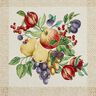 taglio di tessuto arredo gobelin Frutti multicolori – beige chiaro/rosso carminio,  thumbnail number 1