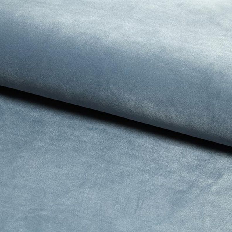 tessuto da tappezzeria velluto – azzurro | Resto 60cm,  image number 1