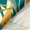 cotone rivestito Foglie delicate – abete blu/giallo curry,  thumbnail number 5