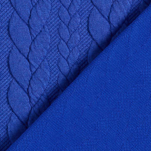 Jersey jacquard, cloqué, motivo a treccia – blu reale,  image number 4
