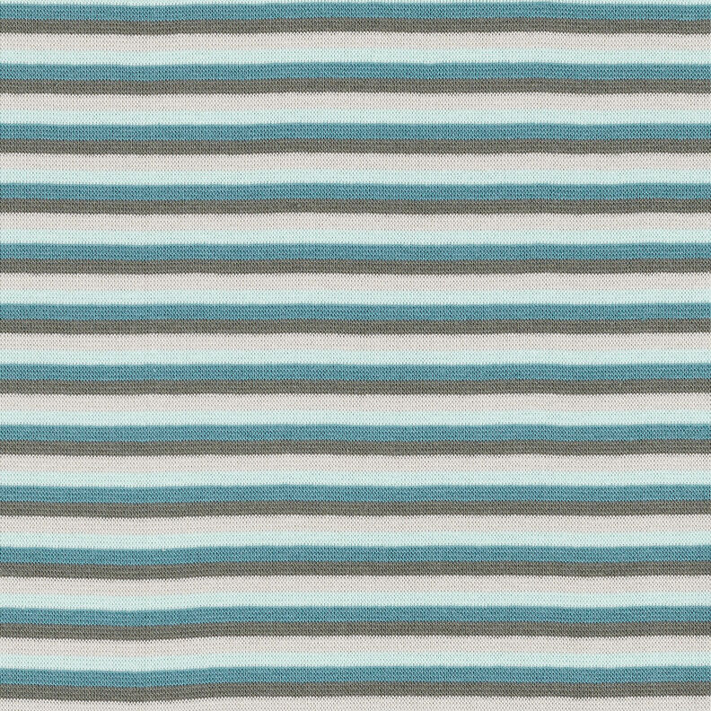 tessuto per polsini Righe tubolari – blu ghiaccio/turchese,  image number 1