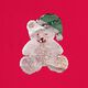 taglio di tessuto French terry, felpa estiva Orsacchiotto di Natale – bianco lana/rosso,  thumbnail number 7