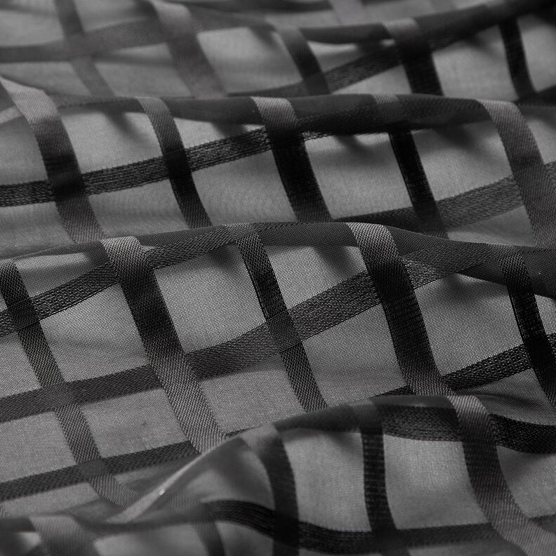 chiffon Finestra a quadretti – nero, image number 2