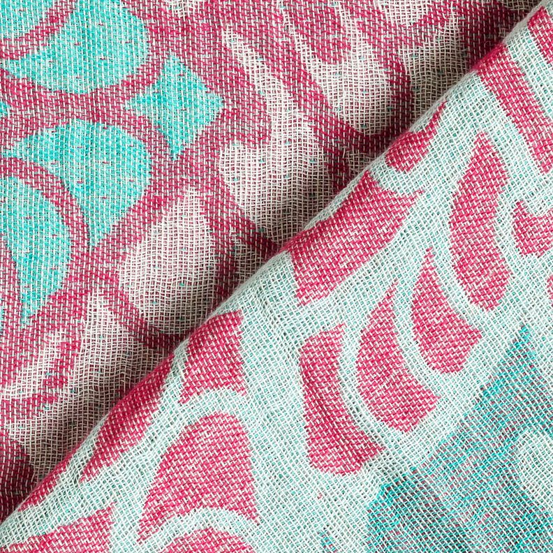 Asciugamano da spiaggia Hamam con decorazioni jacquard – menta piperita/porpora, image number 4