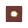 applicazione in similpelle con occhiello [ 4 pezzo/i / Ø 10 mm ] – rosso Bordeaux,  thumbnail number 1