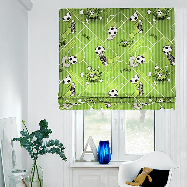 tessuto arredo mezzo panama partita di calcio – verde, image number 5