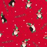 taglio di tessuto French terry, felpa estiva Pinguino nella neve – rosso,  thumbnail number 7