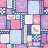 popeline di cotone Patchwork | Poppy Fabrics – colore blu jeans/pink,  thumbnail number 1