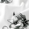 tessuto arredo mezzo panama Fiori pittoreschi – bianco/nero,  thumbnail number 2
