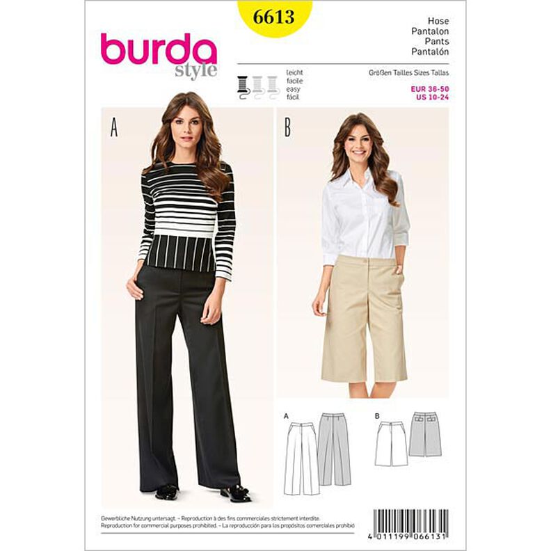 pantalone, Burda 6613,  image number 1