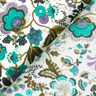 popeline di cotone Fiori paisley – avorio/verde smeraldo,  thumbnail number 4
