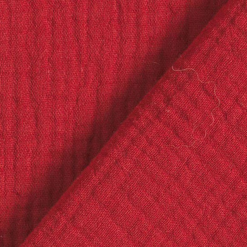 GOTS mussolina / tessuto doppio increspato | Tula – rosso Bordeaux,  image number 5
