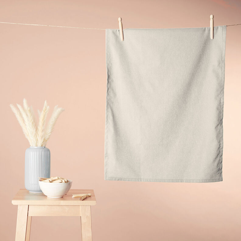 tessuto in cotone cretonne tinta unita – crema,  image number 8