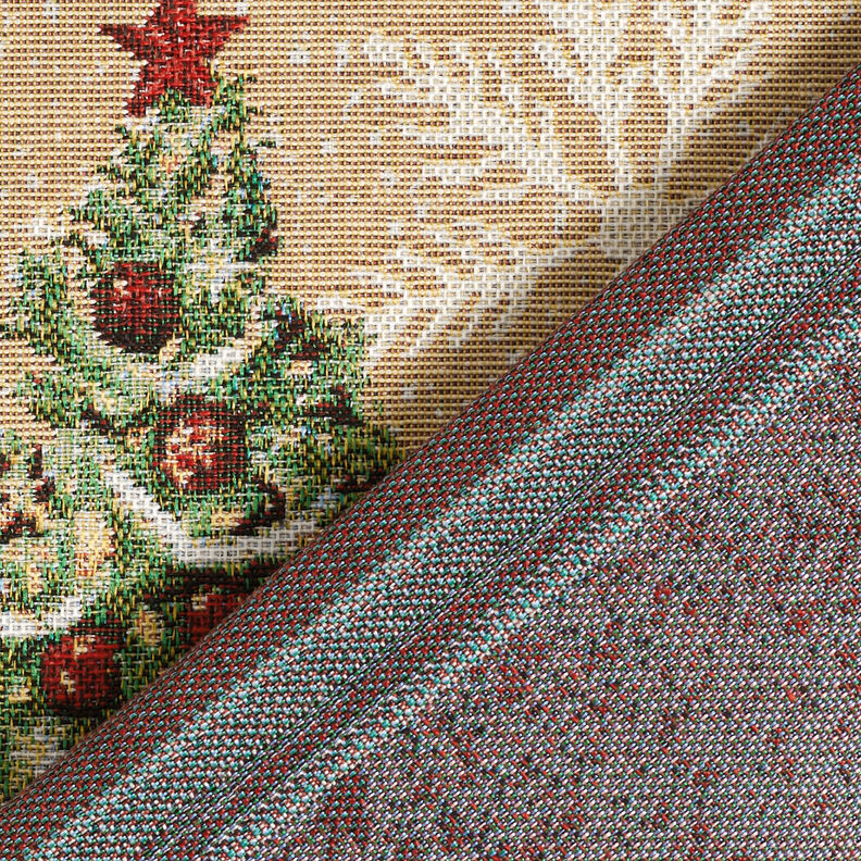 taglio di tessuto arredo gobelin Abete – rosso carminio/beige chiaro, image number 4