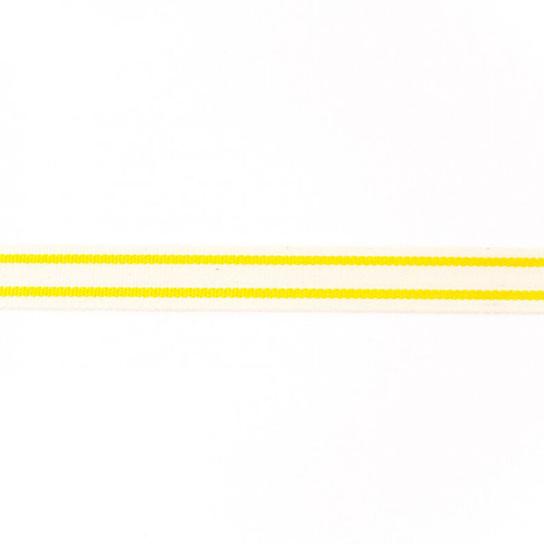 Nastro tessuto cotone righe – giallo,  image number 1