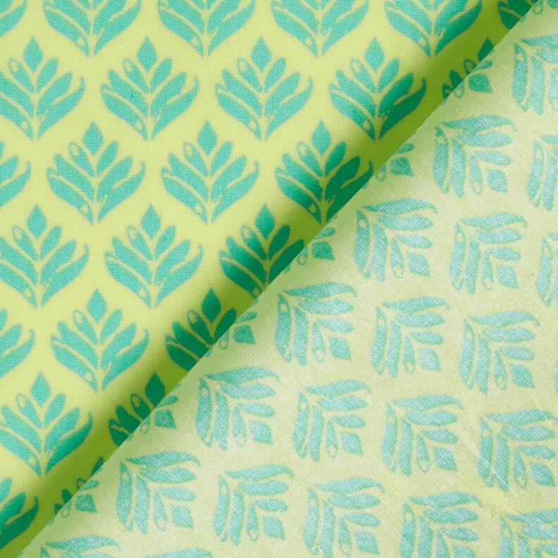 cotone rivestito Soggetti astratti – giallo limone/azzurro,  image number 4