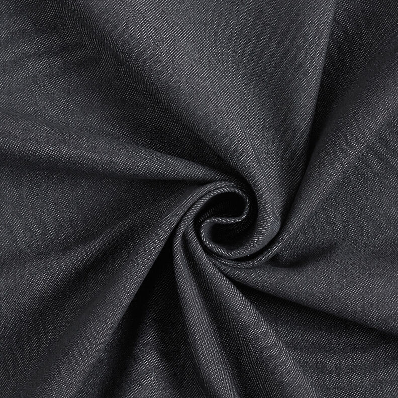 Denim in cotone elasticizzato medio – nero,  image number 1