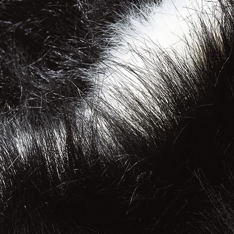 ecopelliccia Righe trasversali – nero/bianco lana,  image number 2